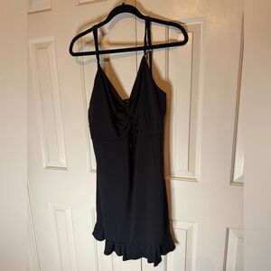 SHEIN curve flirty little black dress